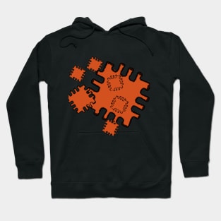 Black orange bright good combination - "BLOR-Patches" Hoodie